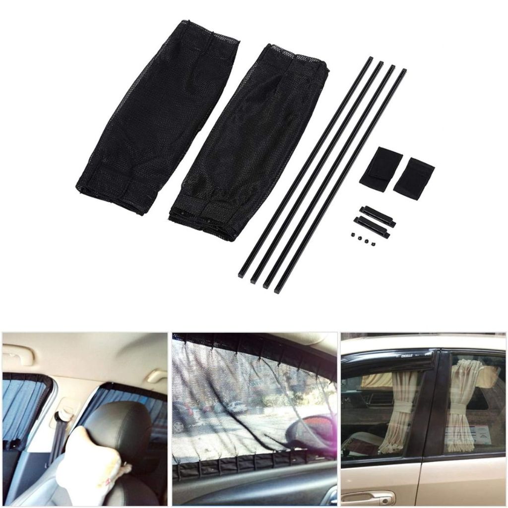 PACK 4 Pcs Rideau glissé de fenêtre Protection UV pour Voiture – ستار نوافذ جانبية في السيارة 4 قطع