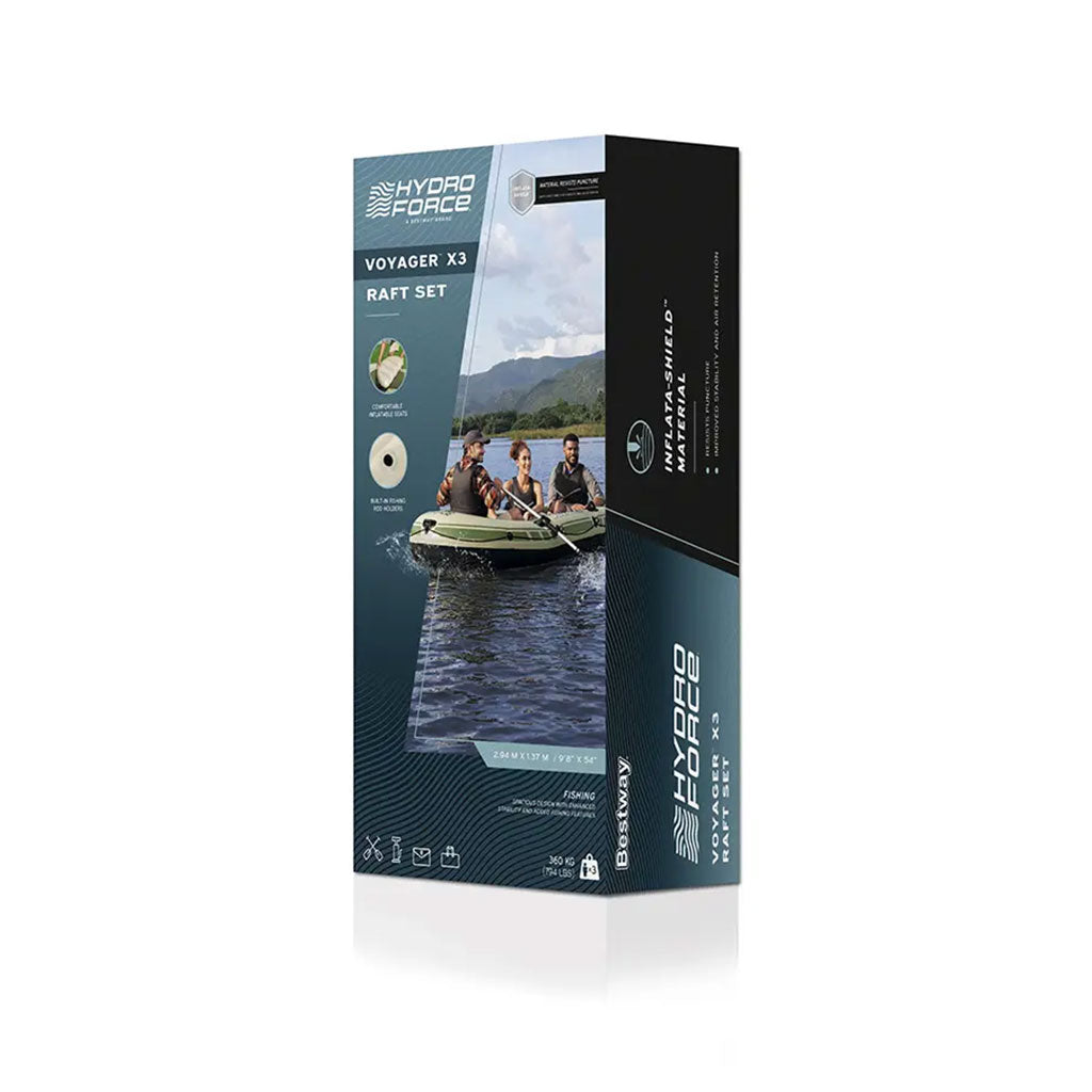 Ensemble de Bateau Gonflable Voyager X3 2,94m x 1,37m Bestway 65164 – قارب قابل للنفخ