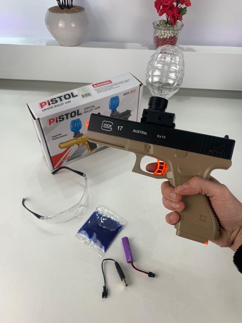 Jouet de Combat Pistolet Automatique avec Balles Cristal Rechargeable - مسدس الإطلاق الآلي مع طلقات كريستال قابلة لإعادة الشحن