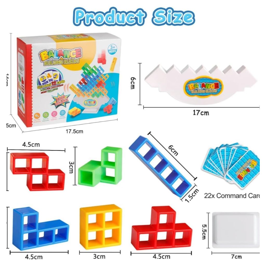 Jeu d'Équilibre Tetra Tower Balance Building Blocks – لعبة توازن