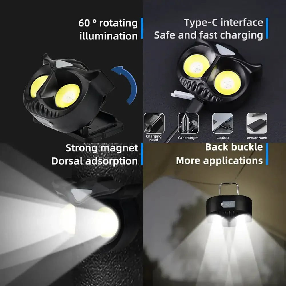Lampe frontale LED rechargeable 1500 lumens, 5 modes, étanche IPX4 – مصباح الرأس
