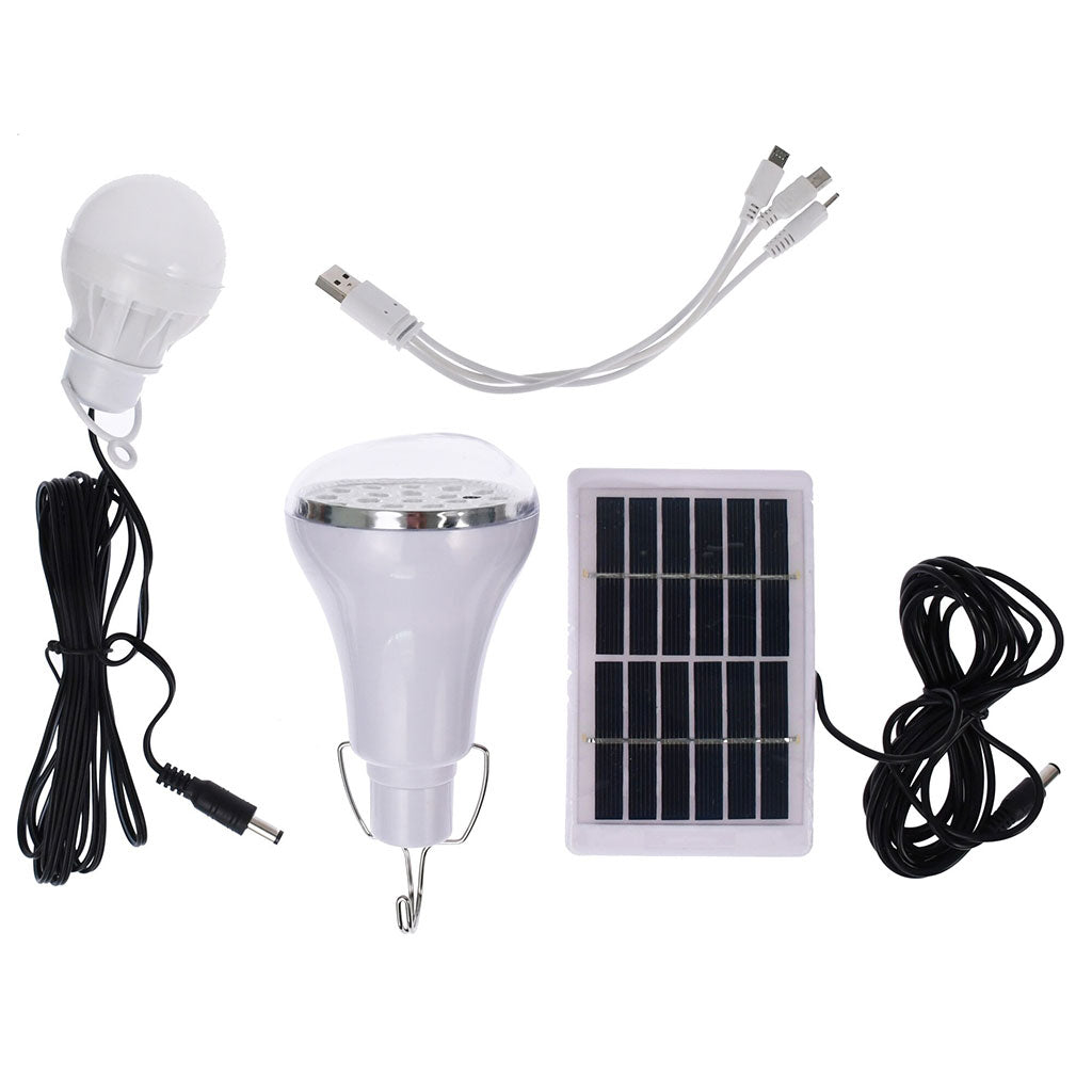 Lampe de Camping LED avec Panneau Solaire 10 W – مصباح تخييم يعمل بالطاقة الشمسية
