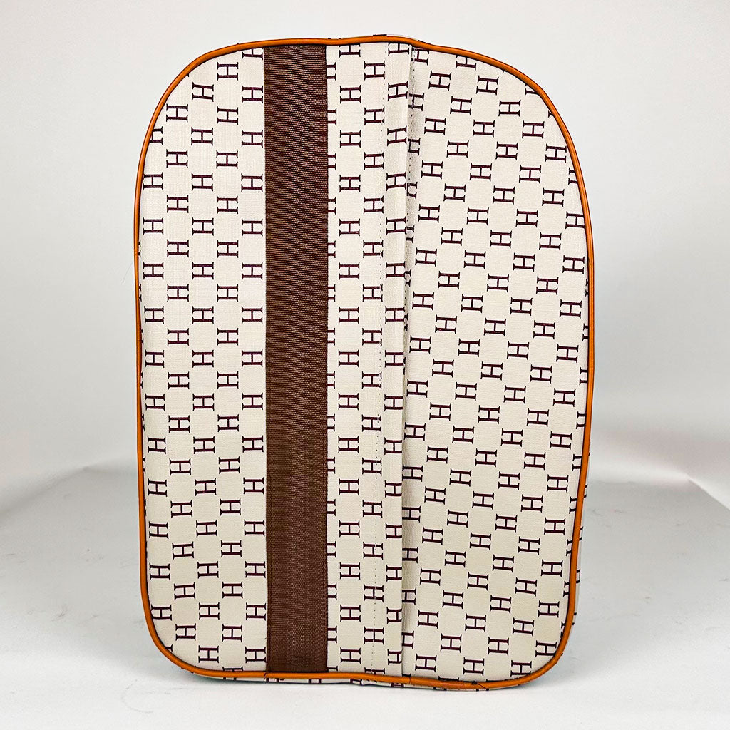 Pack 3Pcs Cabas Sac a Dos et Pochette en Tissue Imperméable Beige