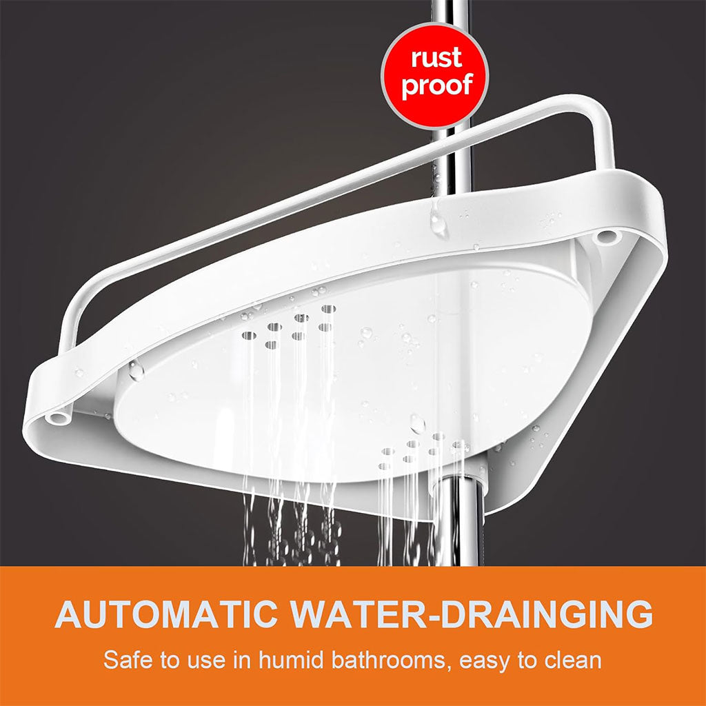 Étagère de douche d’angle à 4 niveaux réglable 320cm – رف حمام قابل للتعديل