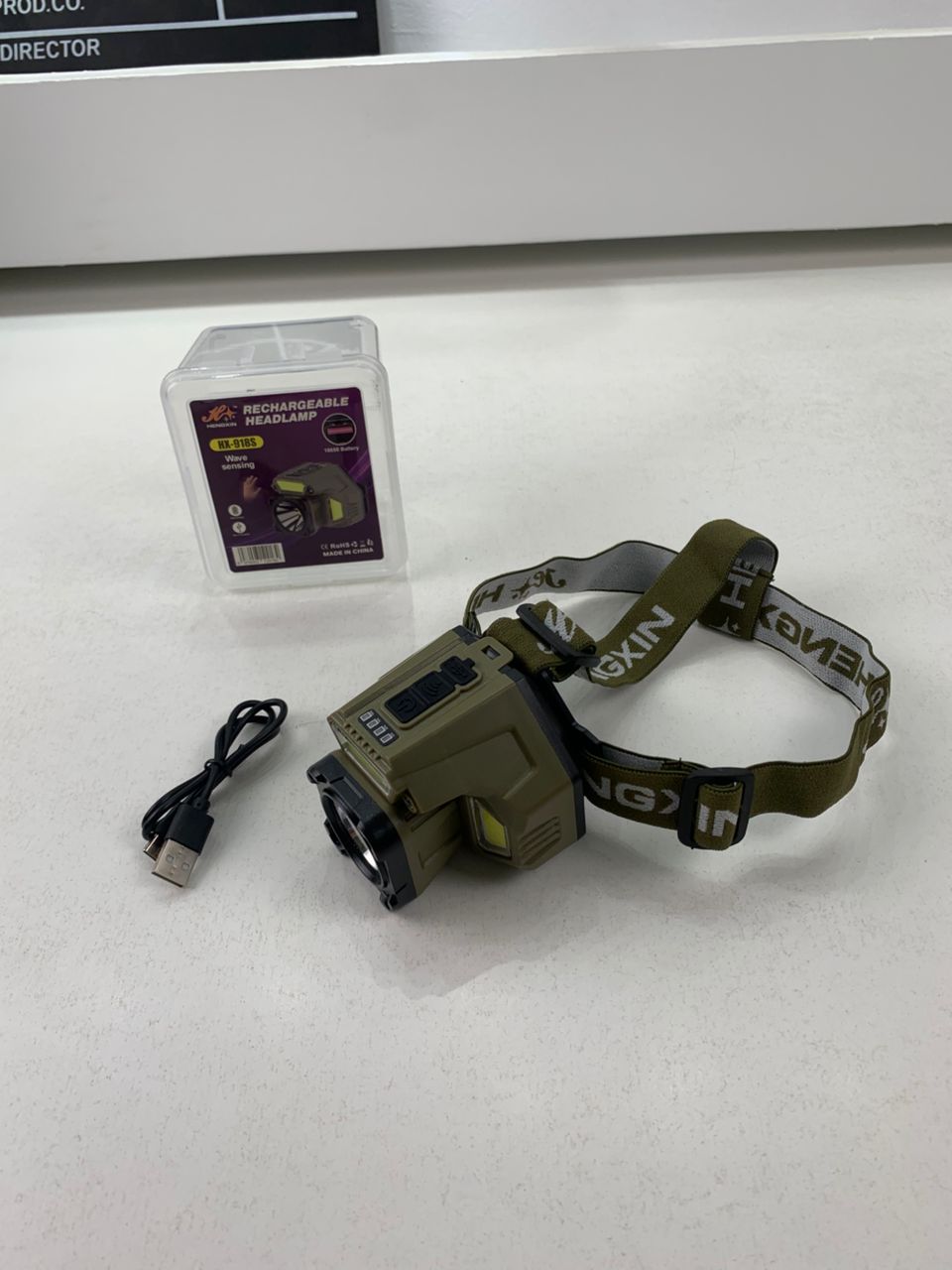Lampe frontale rechargeable avec capteur de mouvement – مصباح مع مستشعر حركة