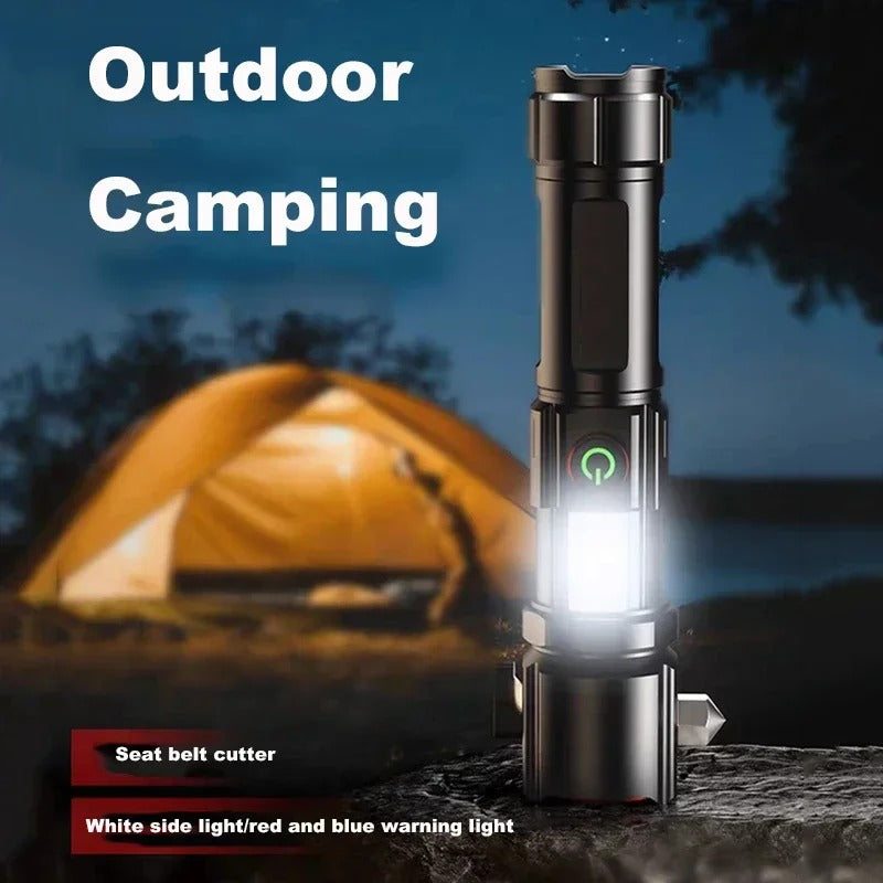 Lampe Torche Multifonctionnel LED Puissante Rechargeable par USB Avec PowerBank – طورش عالي السطوع