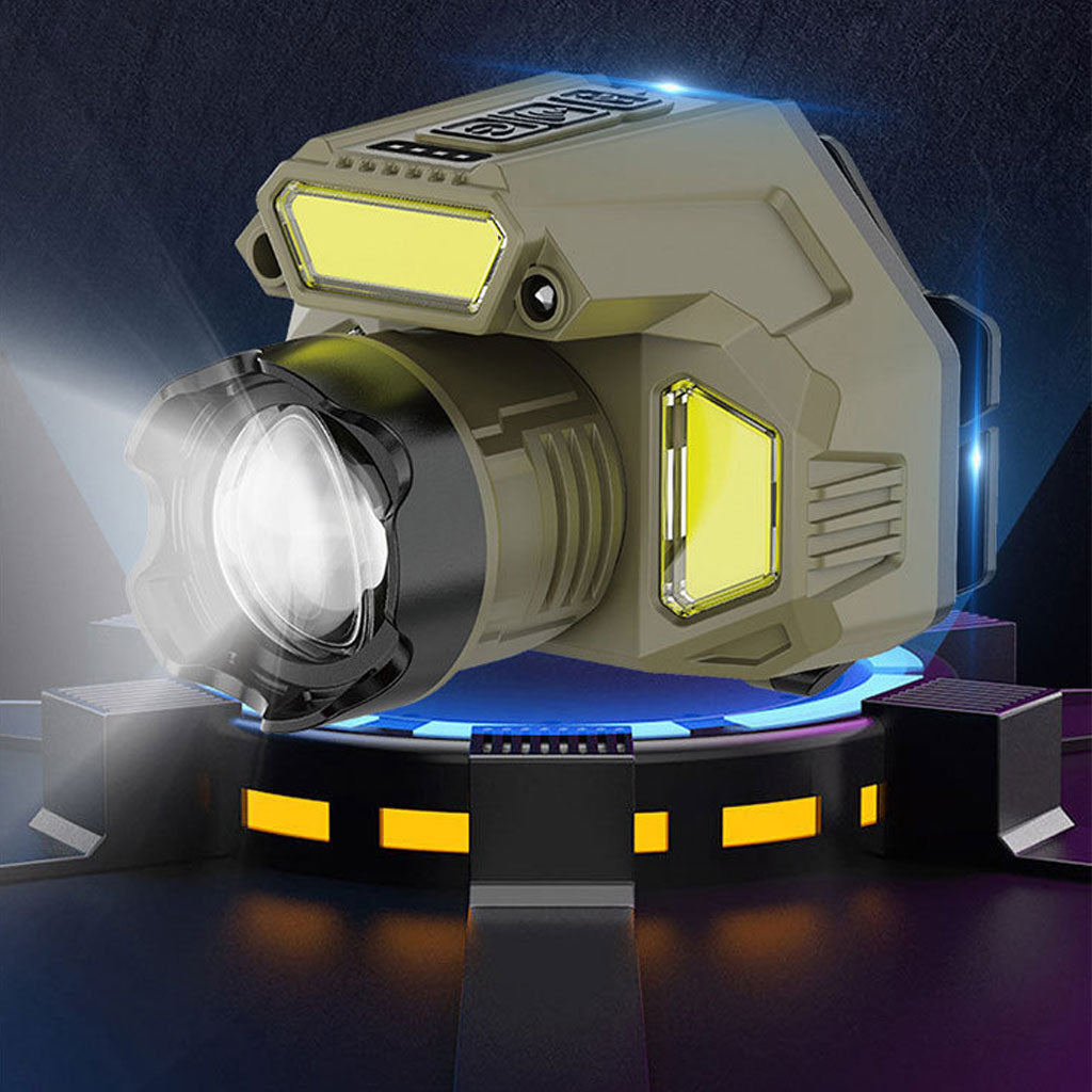 Lampe frontale rechargeable avec capteur de mouvement – مصباح مع مستشعر حركة