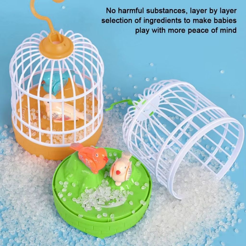 Jouet Électrique de Simulation de Cage à Oiseaux avec Contrôle Sonore – لعبة قفص الطيور المكررة للكلام