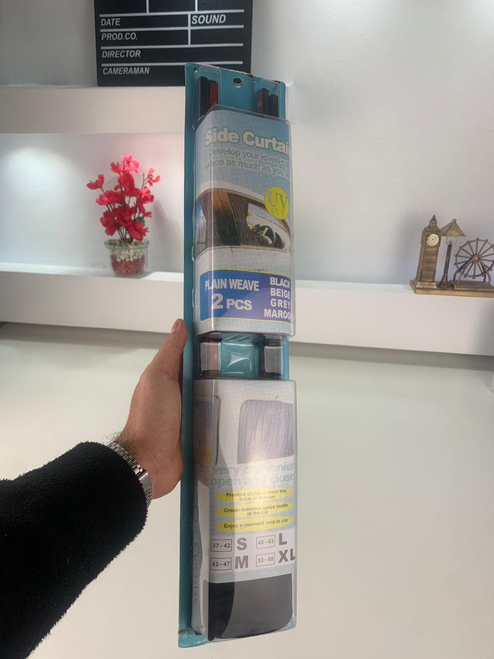 PACK 4 Pcs Rideau glissé de fenêtre Protection UV pour Voiture – ستار نوافذ جانبية في السيارة 4 قطع