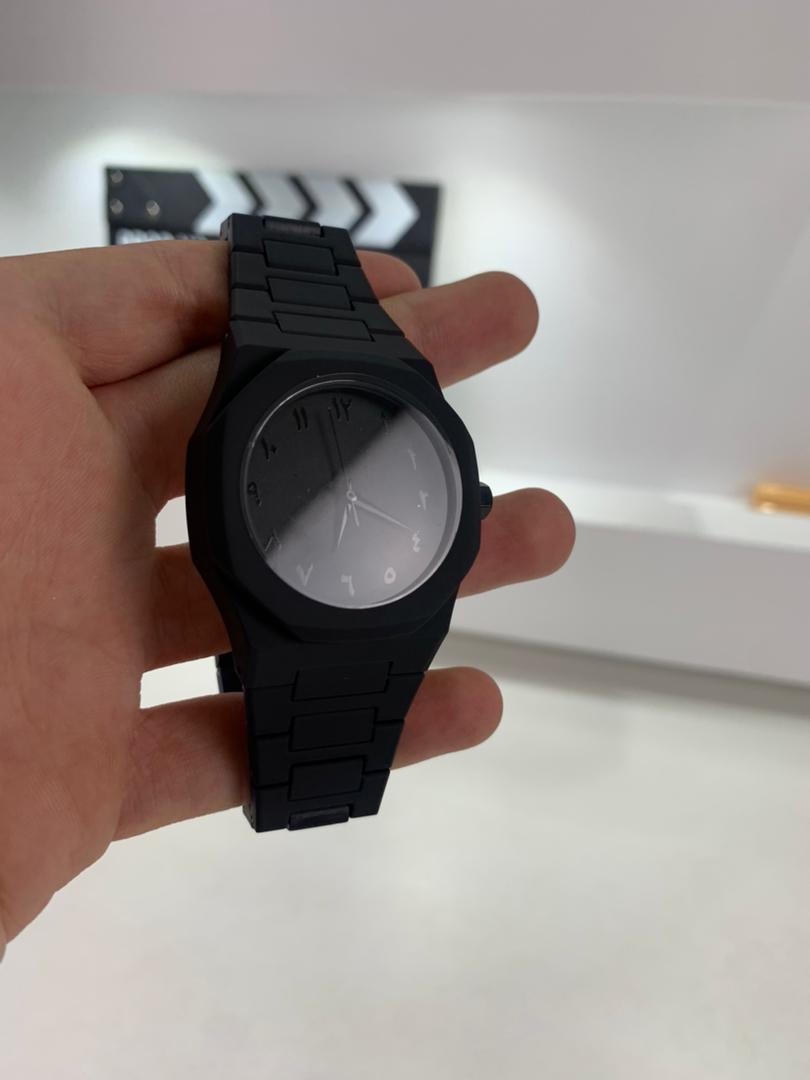 Montre Arabe All in Black pour Homme - ساعة رجالية