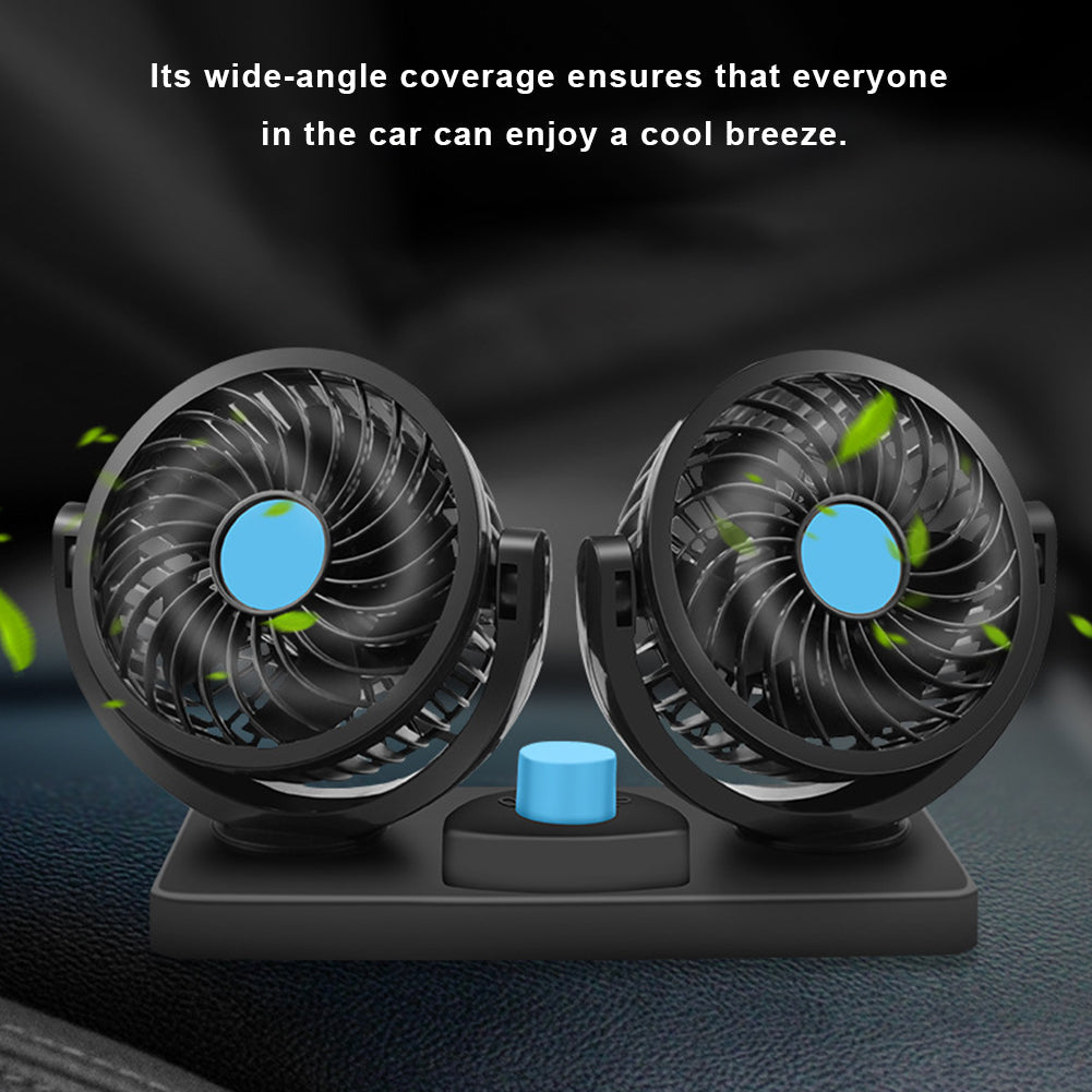 Double Ventilateur électrique pour voiture 2 vitesses rotatif à 360 degrés - مروحة السيارة المزدوجة
