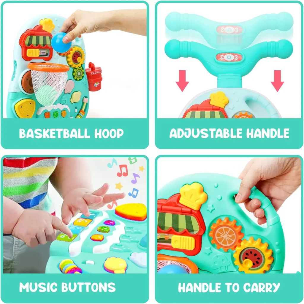 Trotteur Bébé Multifonction 4 en 1 avec Panneau de Jeu – مشاية أطفال متعددة الوظائف
