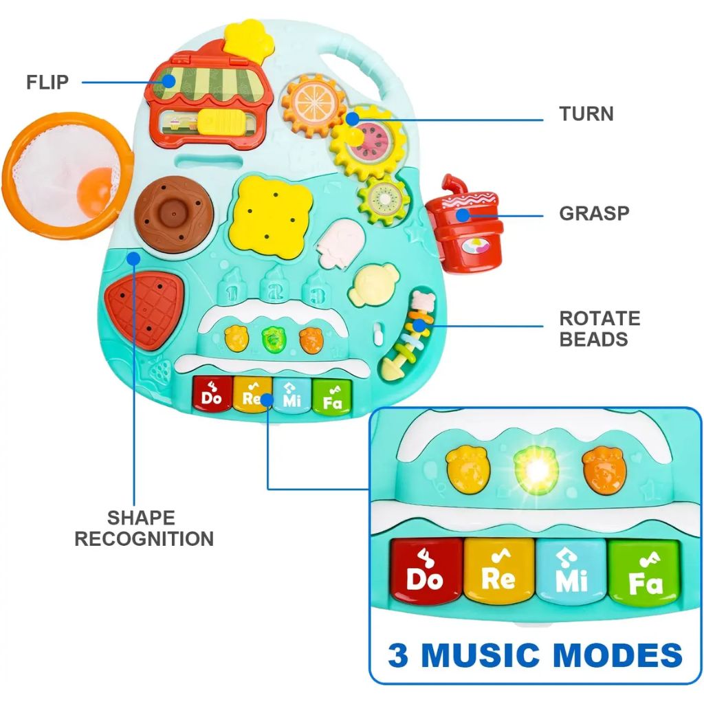 Trotteur Bébé Multifonction 4 en 1 avec Panneau de Jeu – مشاية أطفال متعددة الوظائف