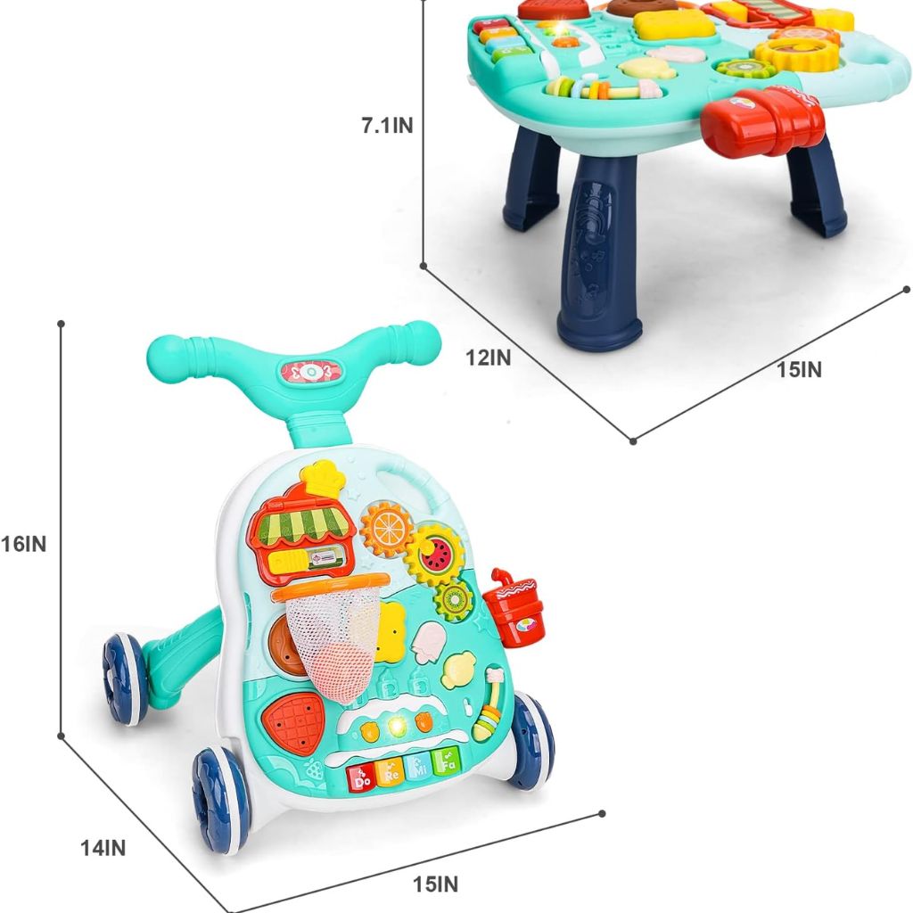Trotteur Bébé Multifonction 4 en 1 avec Panneau de Jeu – مشاية أطفال متعددة الوظائف