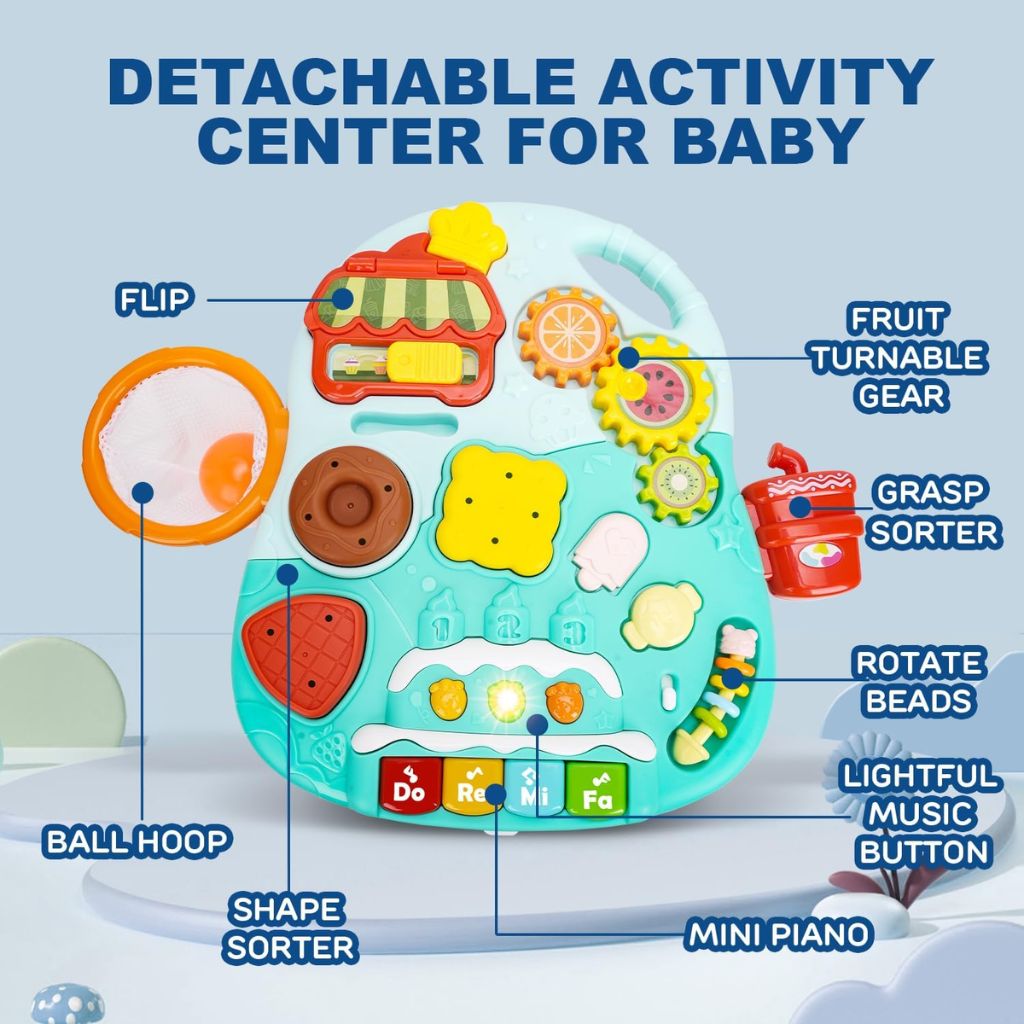 Trotteur Bébé Multifonction 4 en 1 avec Panneau de Jeu – مشاية أطفال متعددة الوظائف