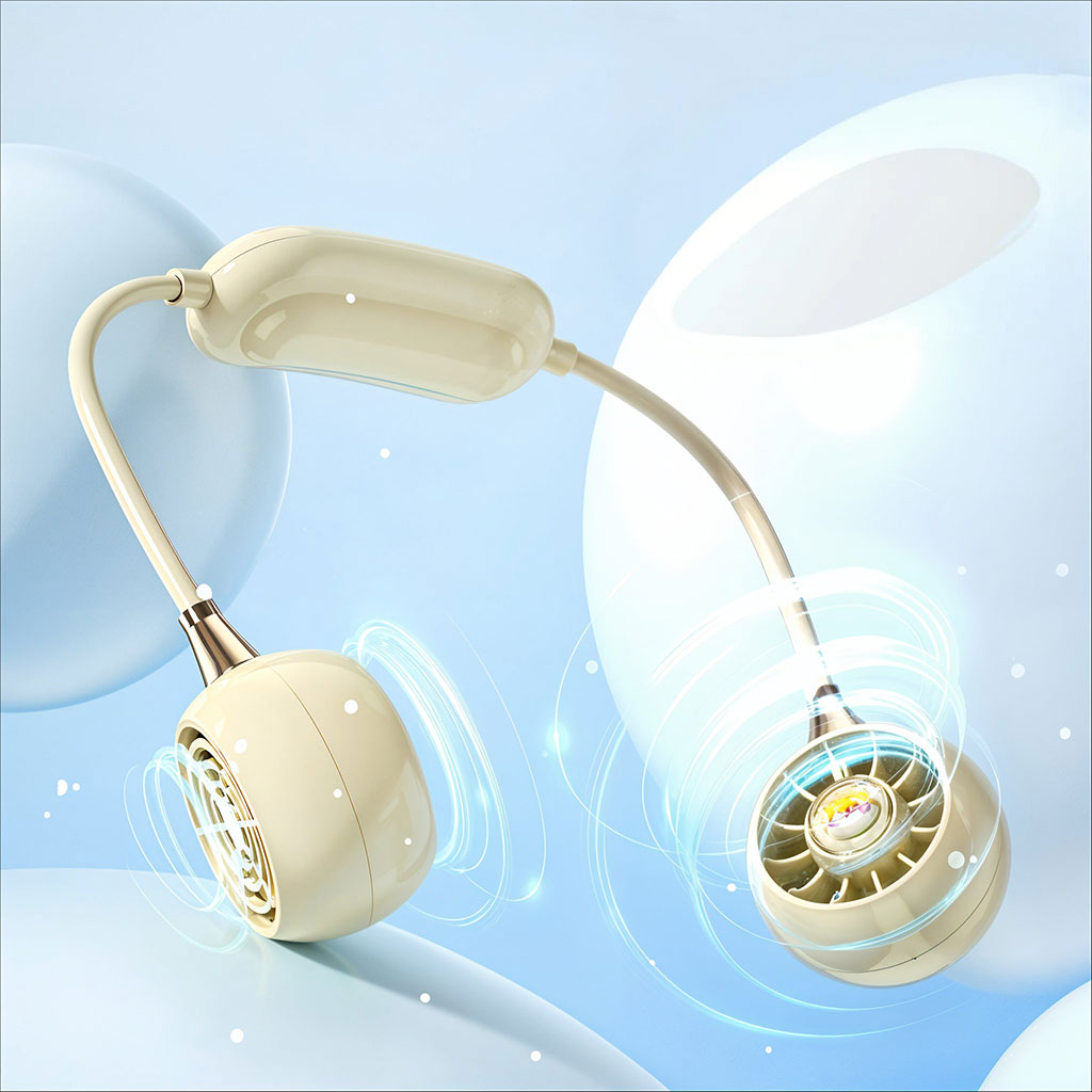 Ventilateur De Cou Rechargeable À 3 Vitesses DM68A – مروحة عنق