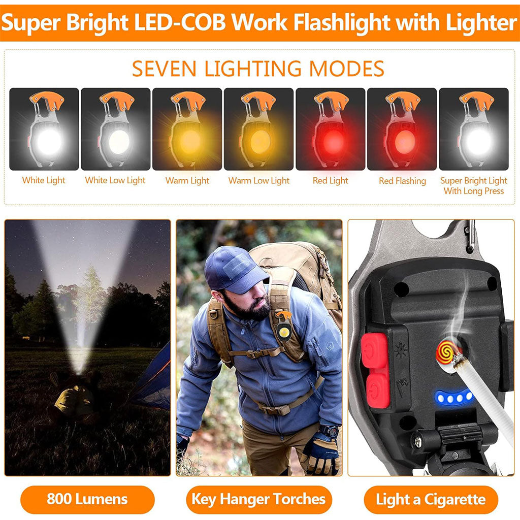 Mini Lampe LED Portable Rechargeable 8en1 – مصباح متعدد الإستعمالات
