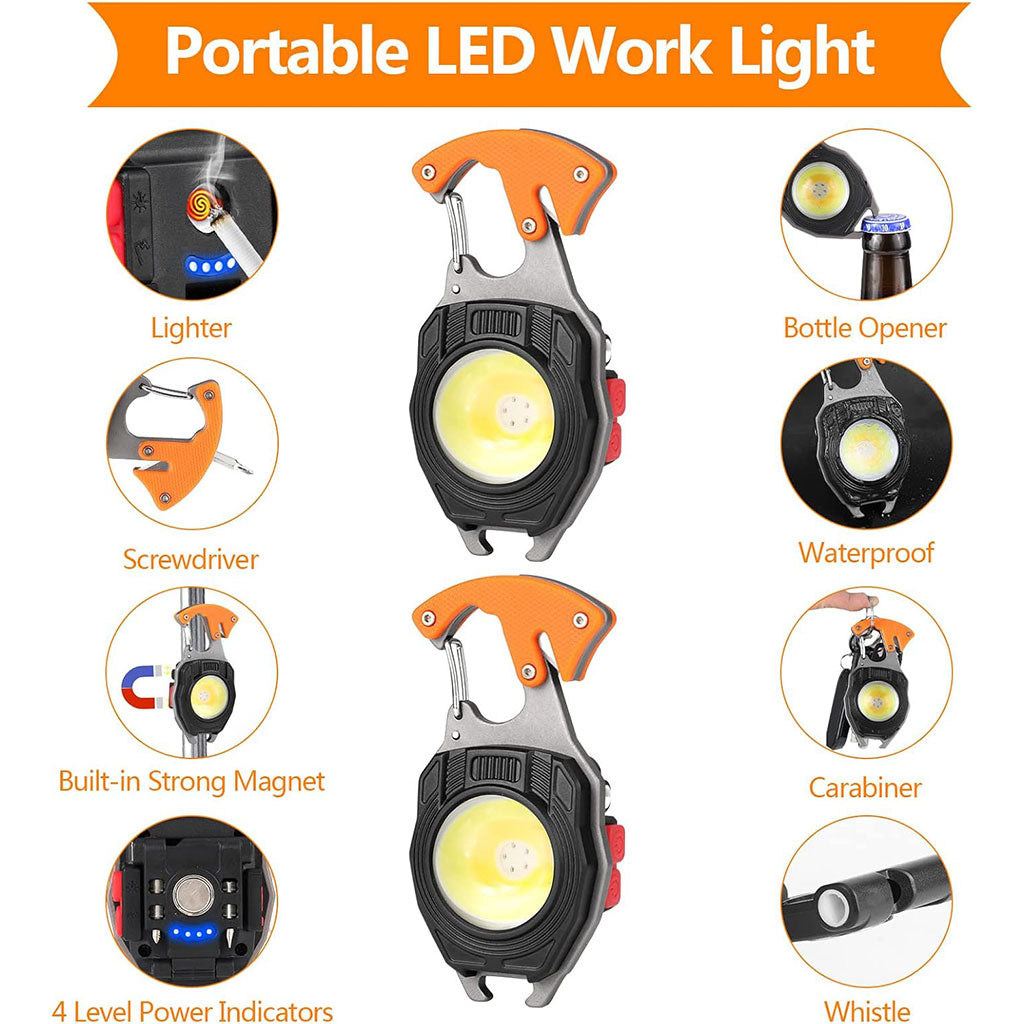 Mini Lampe LED Portable Rechargeable 8en1 – مصباح متعدد الإستعمالات