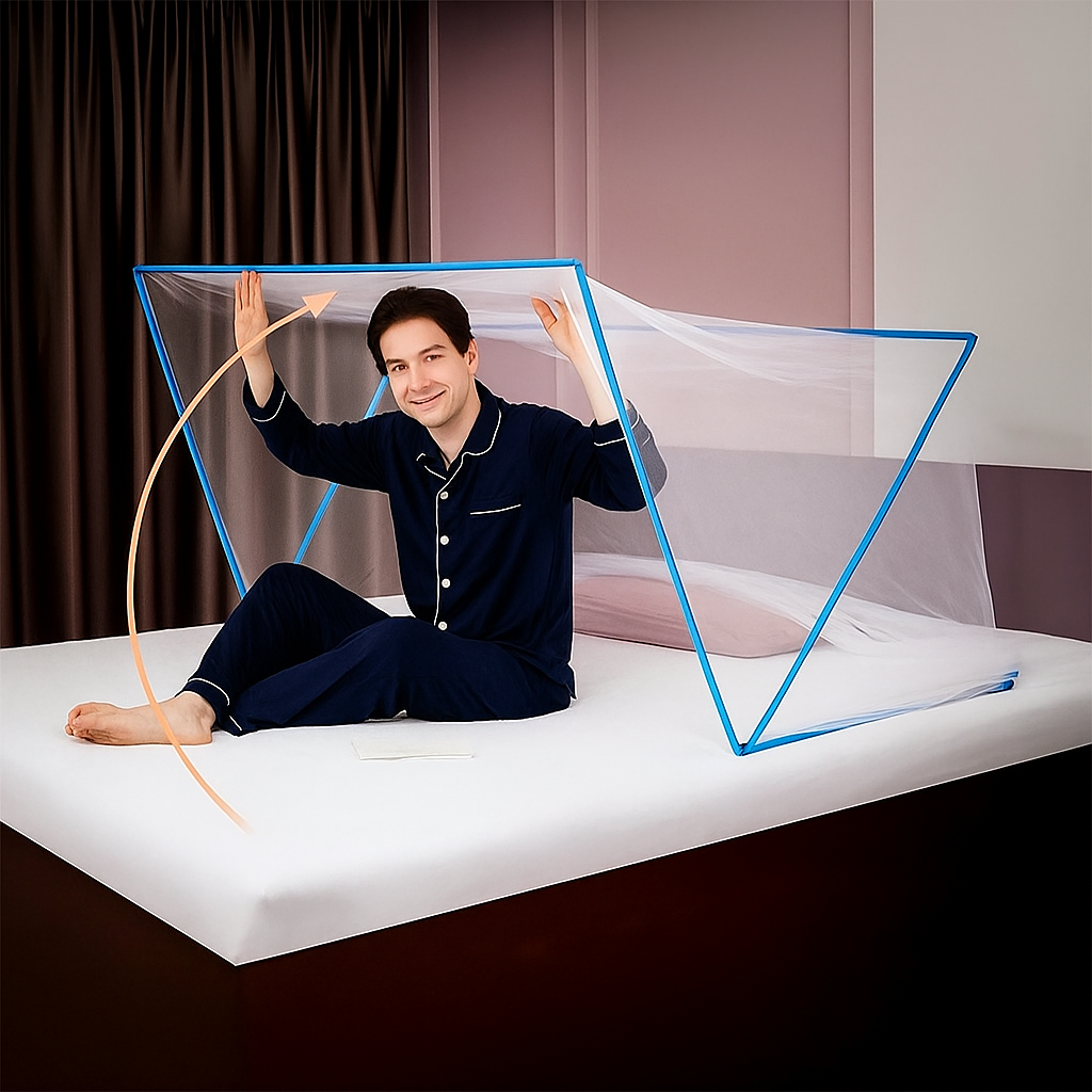 Moustiquaire Pliable Facile à Installer Pour Lit 1 Place – ناموسية لسرير شخص واحد