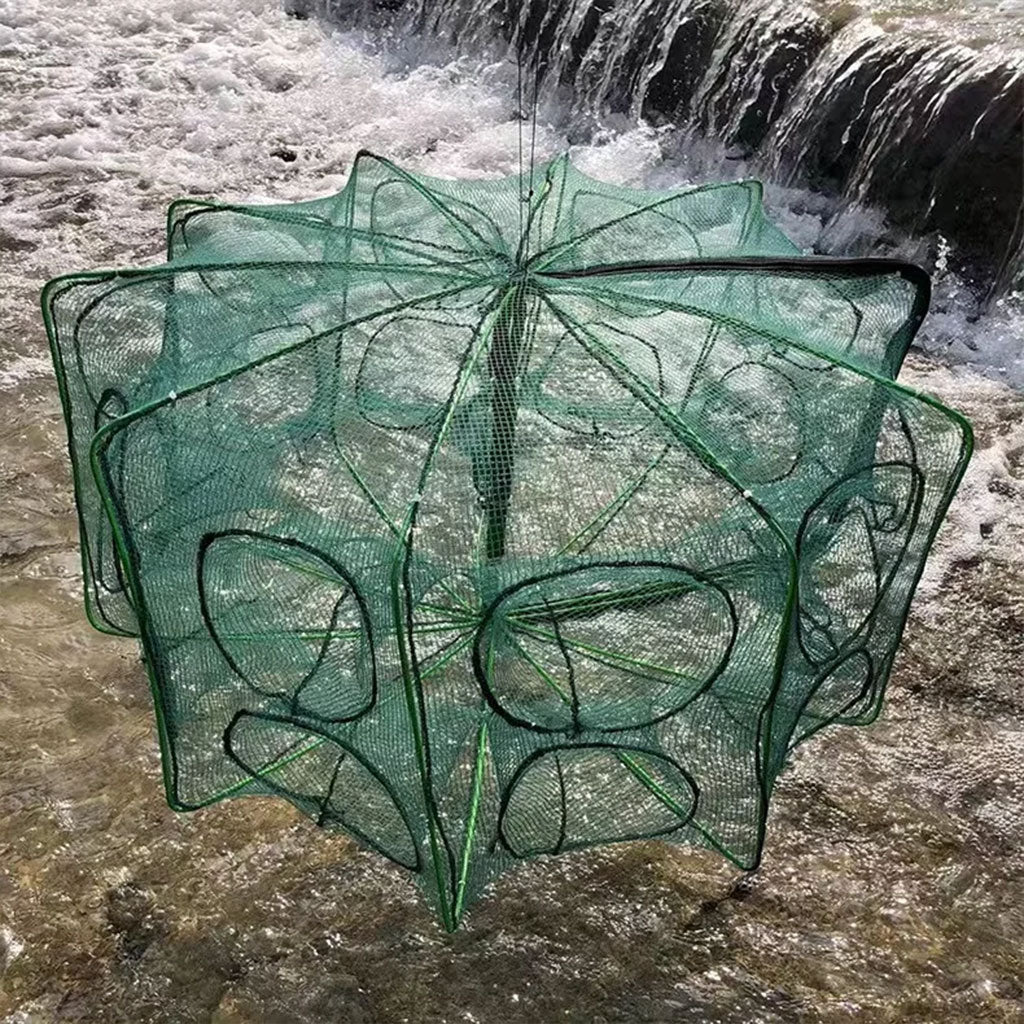شبكة صيد قابلة للطي - Piège de Pêche Poissons 10 Trous Facile a Installer 80cm