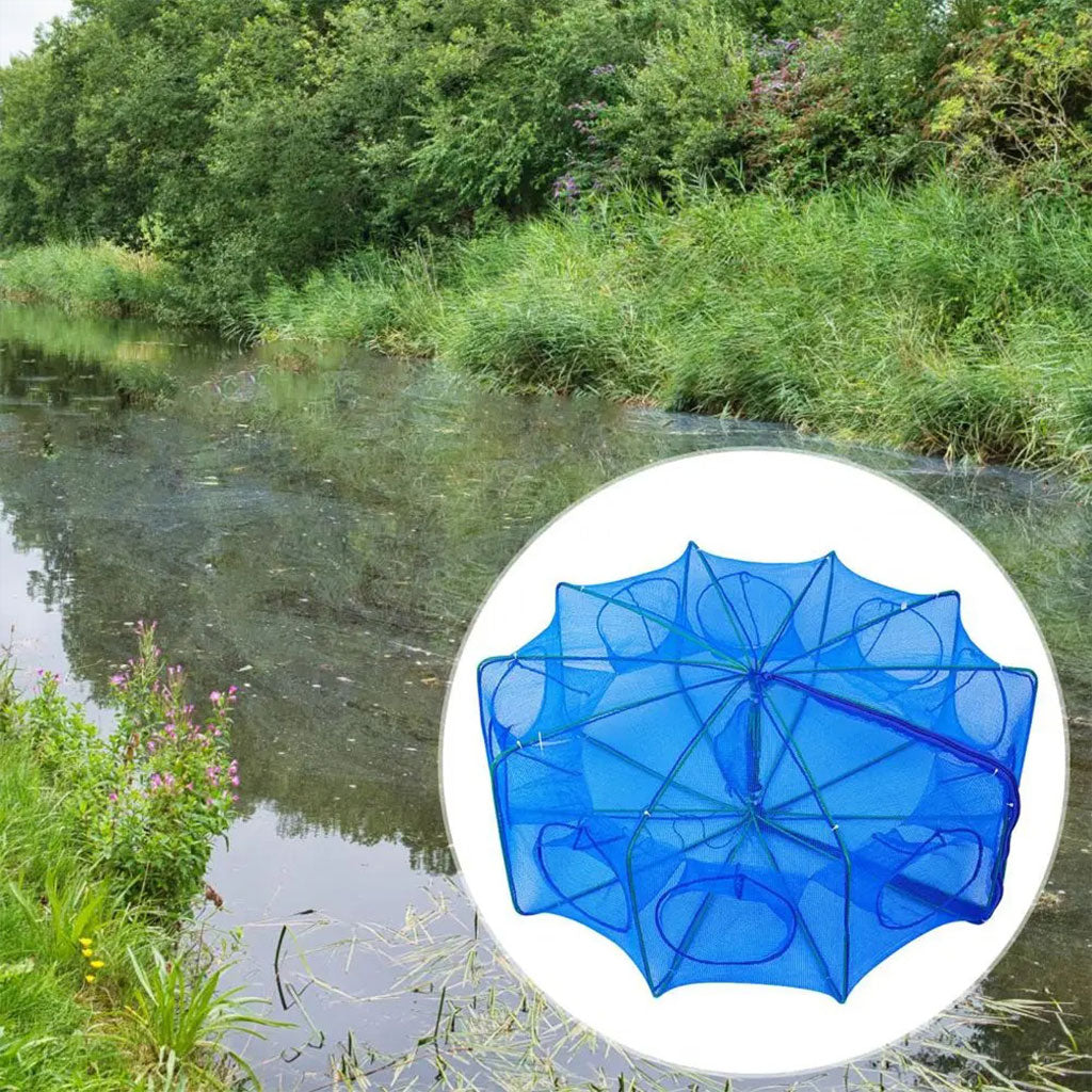 شبكة صيد قابلة للطي - Piège de Pêche Poissons 10 Trous Facile a Installer 80cm