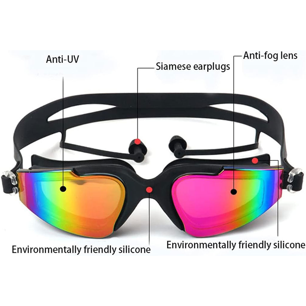 Lunettes de Natation Antibuée avec Protection UV Unisexe – نظارات سباحة إحترافية