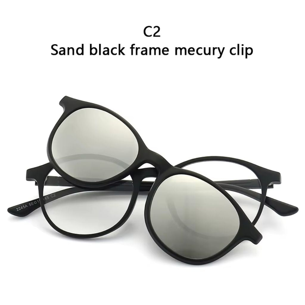 Lunette 6 En 1 2231A Optique / Soleil / Nuit - نظارات شمسية مغناطيسية