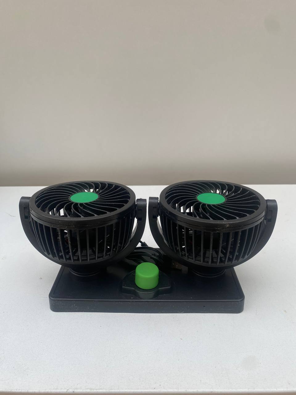 Double Ventilateur électrique pour voiture 2 vitesses rotatif à 360 degrés - مروحة السيارة المزدوجة