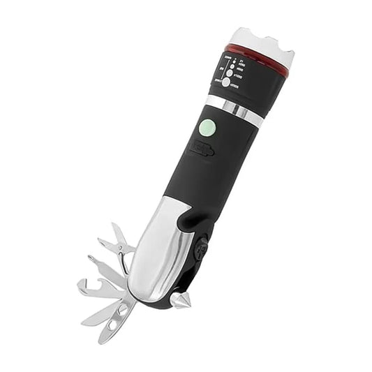 Lampe de Poche Multifonction 13-en-1 avec Coupe-Ceinture de Sécurité – مصباح يدوي متعدد الوظائف 13 في 1 مع قاطع حزام الأمان