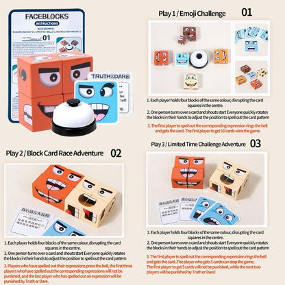 Jeu de Puzzle Cubes en Bois – لعبة أحجية مكعبات خشبية