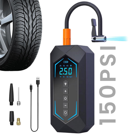 Gonfleur de pneu électrique portable 150 PSI USB 80W – جهاز نفخ العجلات