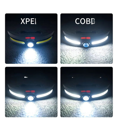 Lampe Frontale LED COB Multifonctionnelle Rechargeable par USB – مصباح الرأس أمامي متعدد الوظائف