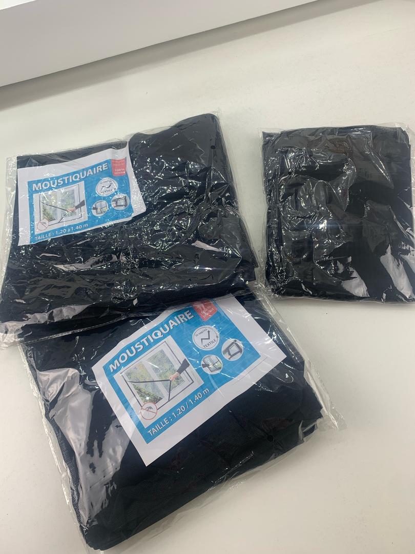 Pack 2 Moustiquaires Pour Fenêtre et 1 Moustiquaire pour porte avec fermeture magnétique