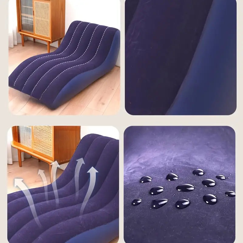 Pouf Gonflable Ergonomique en Forme de Vague – كرسي قابل للنفخ ومريح