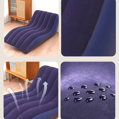 Pouf Gonflable Ergonomique en Forme de Vague – كرسي قابل للنفخ ومريح