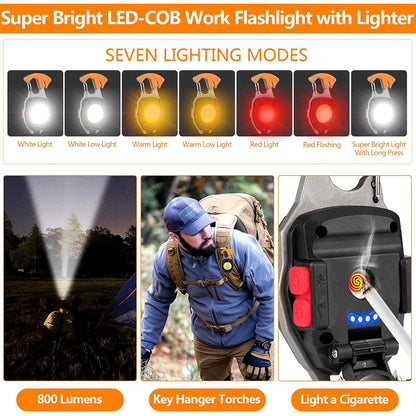 Mini Lampe LED Portable Rechargeable 8en1 – مصباح متعدد الإستعمالات