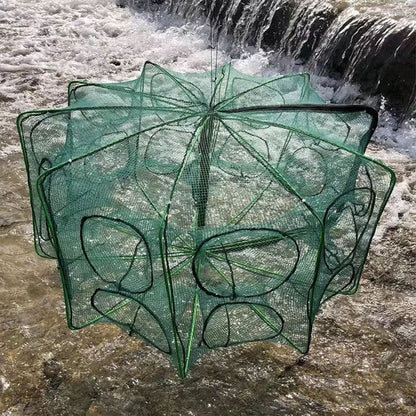 شبكة صيد قابلة للطي - Piège de Pêche Poissons 10 Trous Facile a Installer 80cm