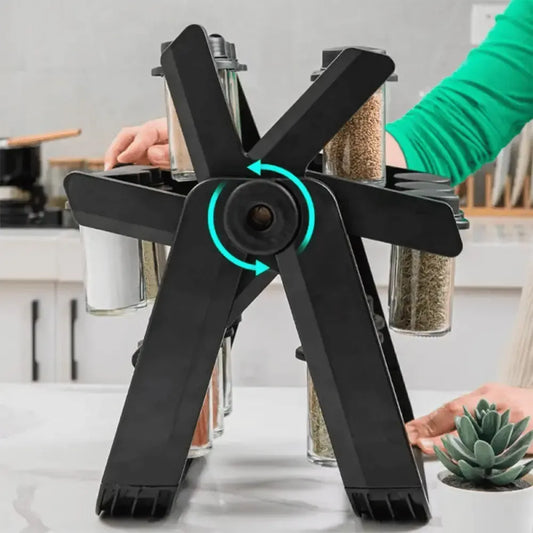 منظم التوابل الدوار 360 درجة مع 18زجاجة