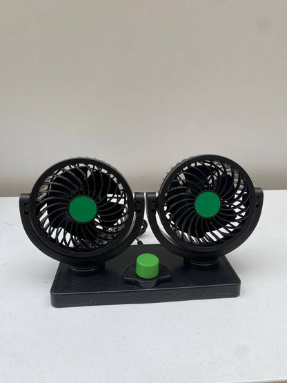 Double Ventilateur électrique pour voiture 2 vitesses rotatif à 360 degrés - مروحة السيارة المزدوجة